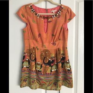 Nanette Lepore multicolored paisley silk tunic 8